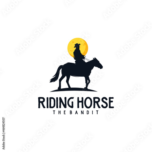 Cowboy wild west rodeo vintage logo