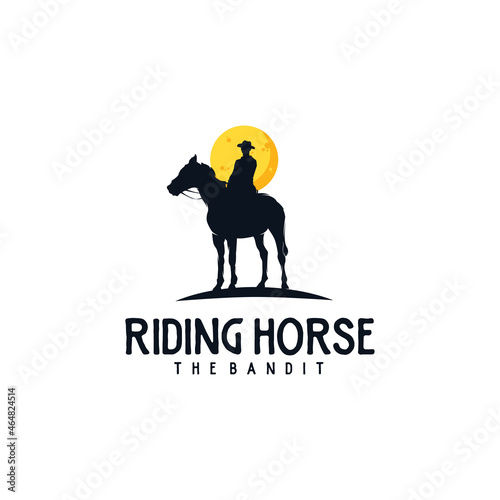 Cowboy wild west rodeo vintage logo