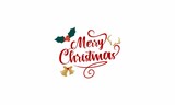 Merry Christmas, happy new year logo