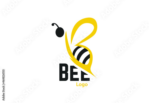 A flat vector design of a bee