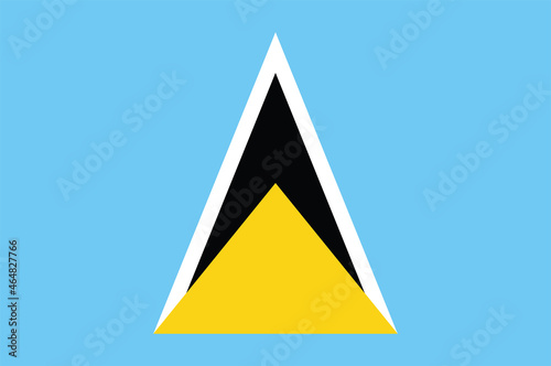 National Saint Lucia flag, official colors and proportion correctly. National Saint Lucia flag. Vector illustration. EPS10. Saint Lucia flag vector icon, simple, flat design for web or mobile app.