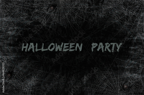 Dark Halloween party poster.