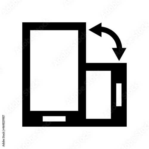 rotate phone icon on white background	
