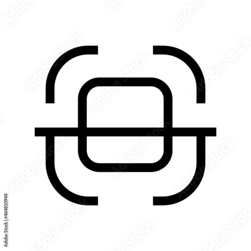 scan icon on white background	
