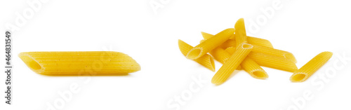 Traditional Italian pasta isolated on white background