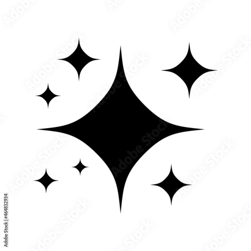 sparkle icon on white background  