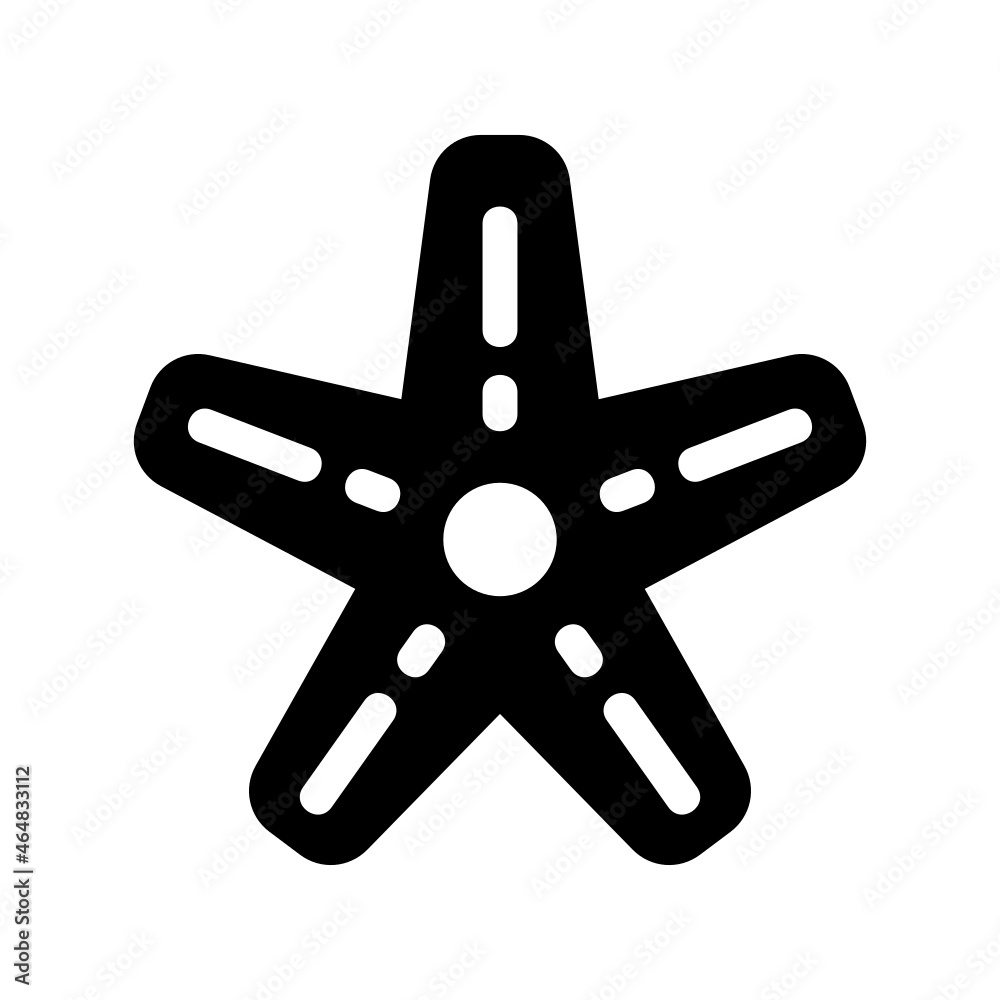 starfish icon on white background	
