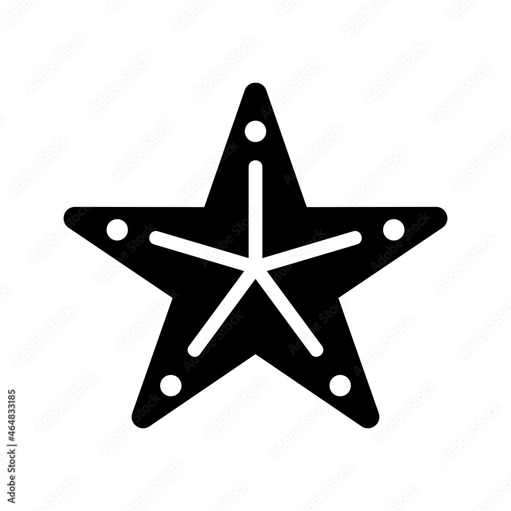 Fototapeta premium starfish icon on white background 