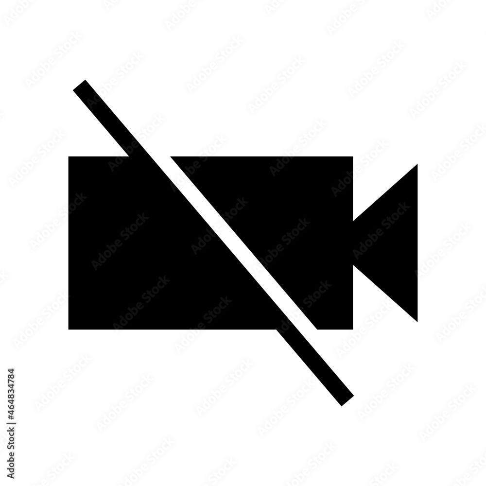 video disable icon on white background
video disable icon on white background