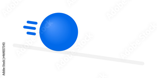Rolling ball icon vector isolated on white background.