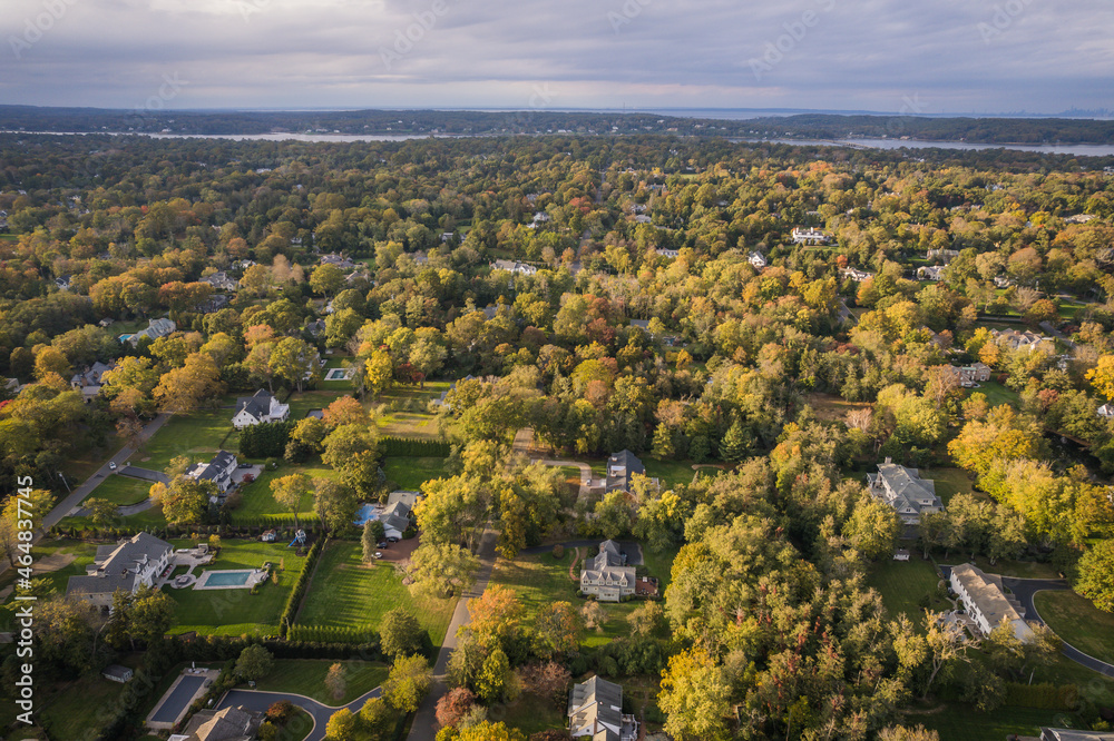 Aerial Drone Landscape of Rumson New Jersey 