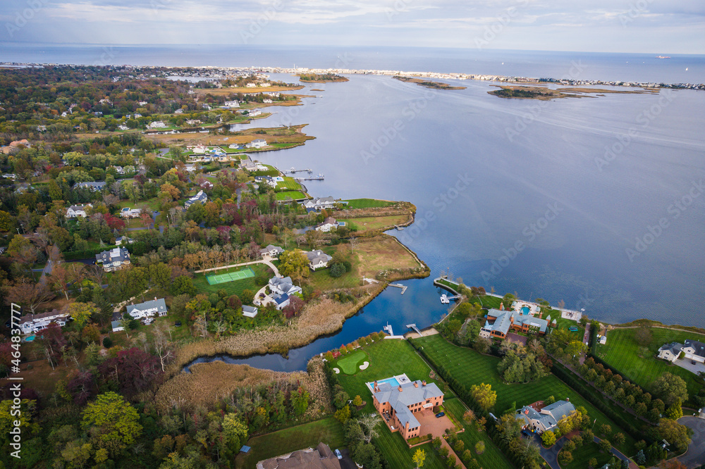 Aerial Drone Landscape of Rumson New Jersey 