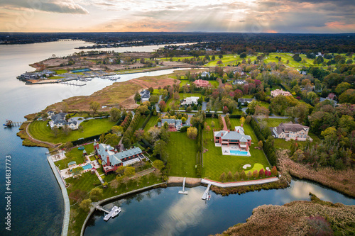 Aerial Drone Landscape of Rumson New Jersey  photo