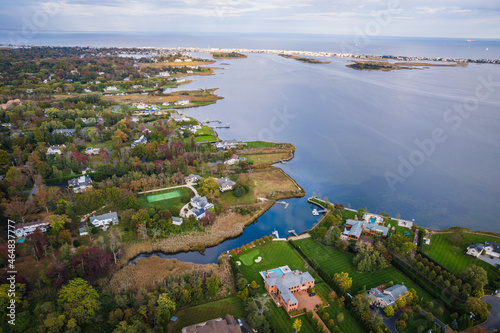 Aerial Drone Landscape of Rumson New Jersey  photo