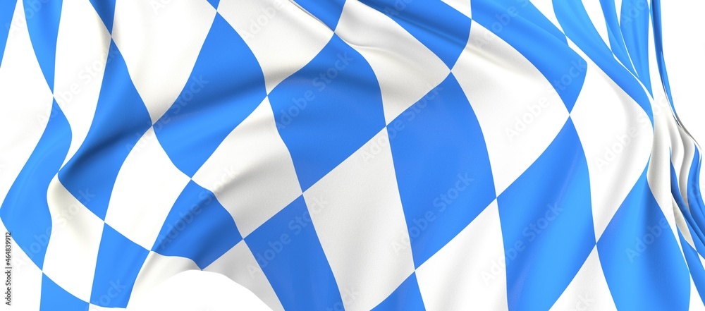 Fototapeta premium bavaria flag germany blue and white 3d