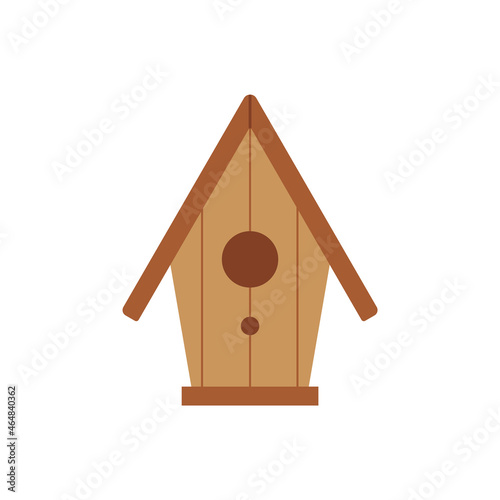 Birdhouse illustration. Vector illustration for stickers, stationery, decoration.