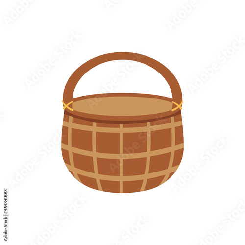 Basket illustration. Vector illustration for stickers, stationery, decoration.
