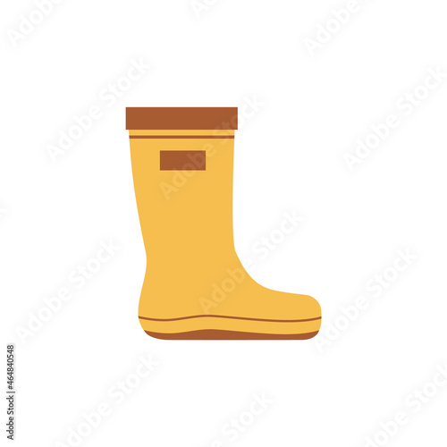 Rubber boot illustration. Vector illustration for stickers, stationery, decoration.