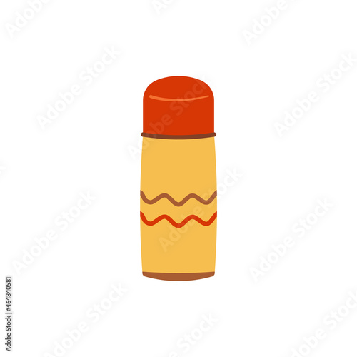 Thermos illustration. Vector illustration for stickers, stationery, decoration.