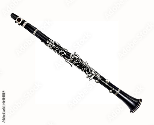 Clarinet, musical instrument of symphony orchestra photo