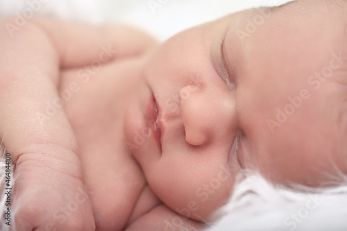 newborn girl sleeping