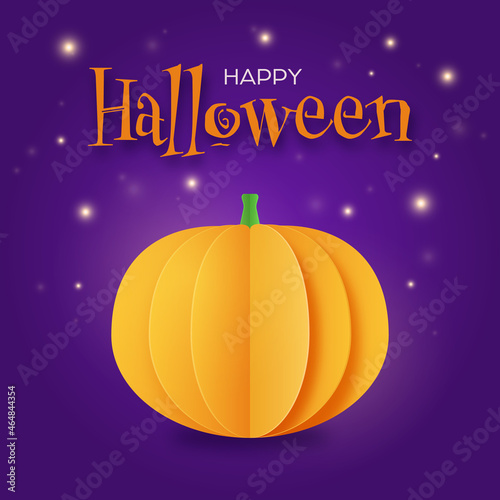 Card Halloween pumpkin 