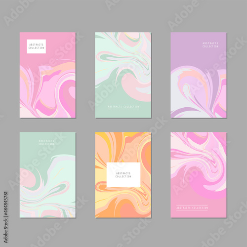 Artistic covers or poster design. Creative colours backgrounds vector design