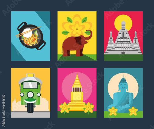 thailand banner icons