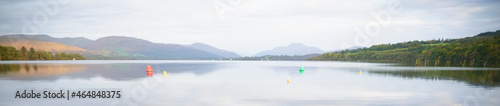Mindfulness empty background with mountains at Loch Lomond