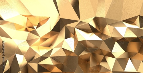 Fototapeta Naklejka Na Ścianę i Meble -  gold Abstract mosaic background, gold polygon background, abstract background