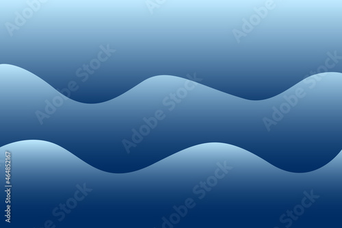 Abstract design background of blue sea or ocean waves. Vector Illustration