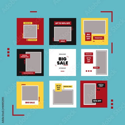 Social media promotional business vector file