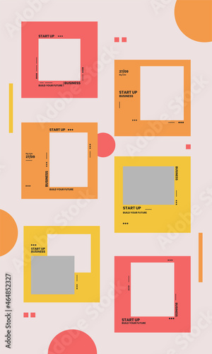 Social media promotional business vector file