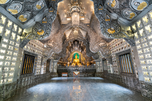 CHIANG MAI, THAILAND - Octover 19, 2020 : Interior of Wat Sri Suphan, the beautiful silver temple, in Chiang Mai, Thailand. photo