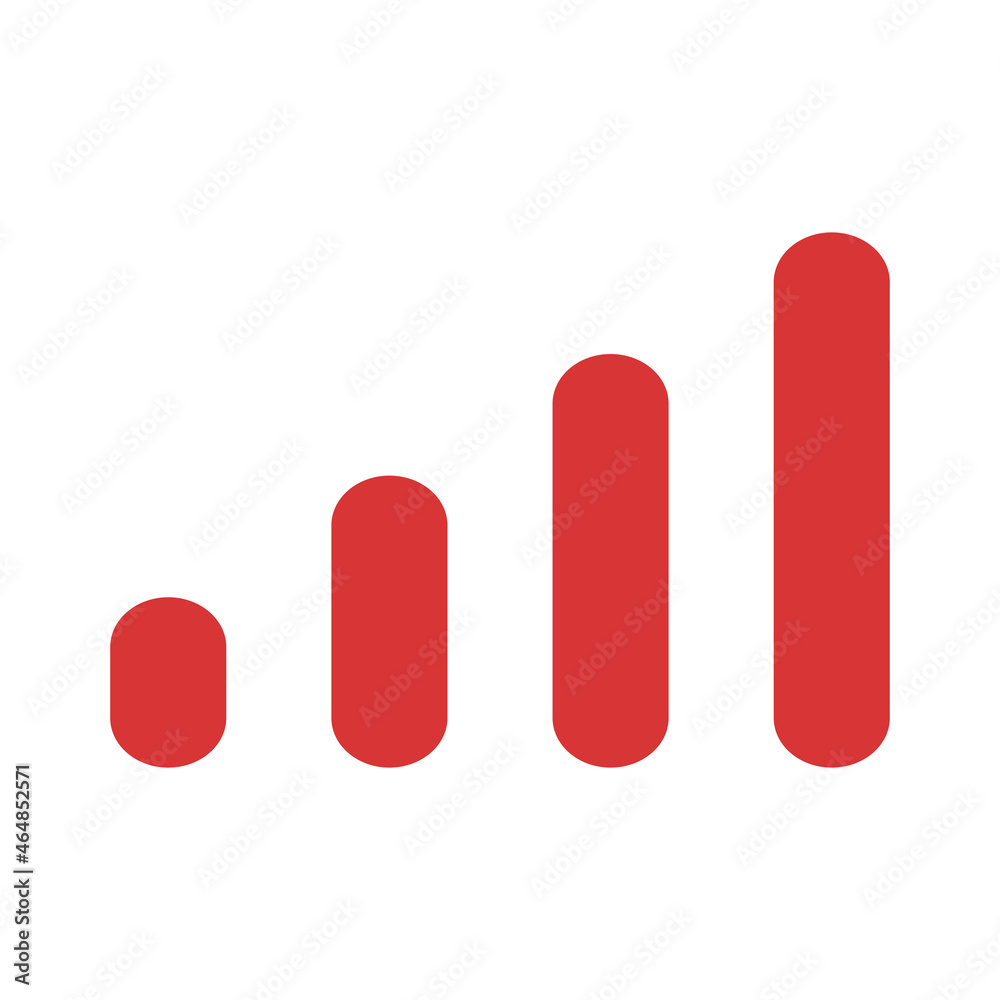 Signal vector icon. Red symbol Signal vector icon. Red symbol