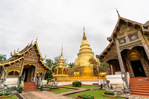 Wat Phra Singh Woramahawihan, the famous golden temple in Chiang Mai, Thailand