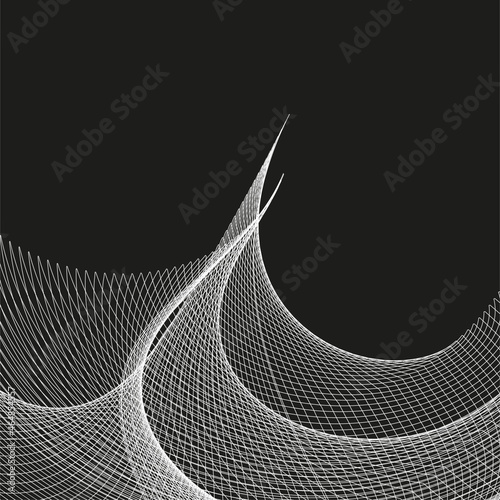 linear pattern of light stripes on a dark background