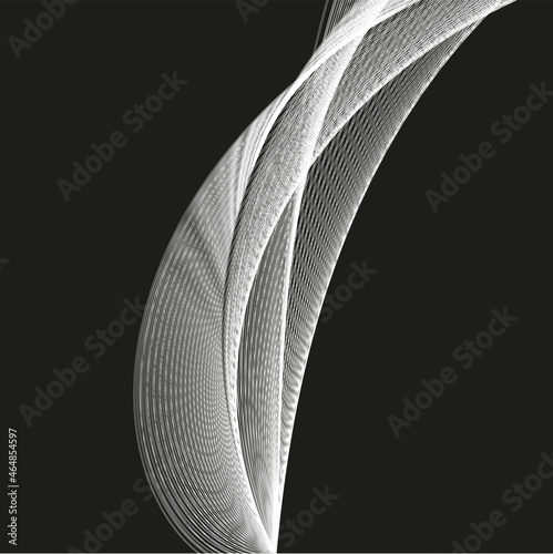 linear pattern of light stripes on a dark background