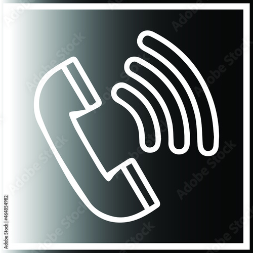 Phone logo icon social media black background
