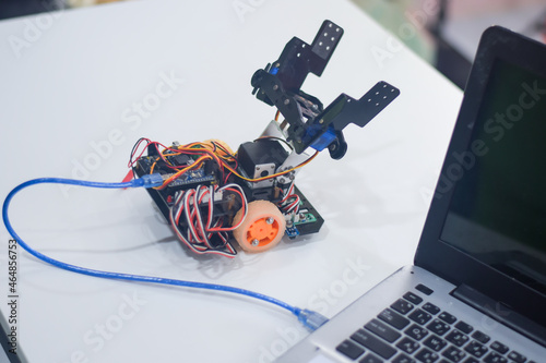 Program a robot to follow a line.