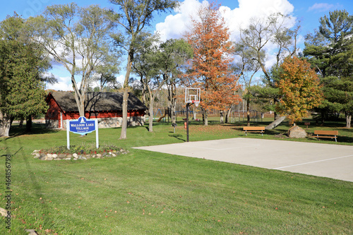 A public park in Walloon Lake Village,  is near the lake, and the Bear River in Northern Michigan.