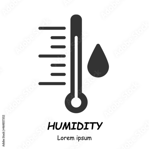 Humidity glyph vector icon