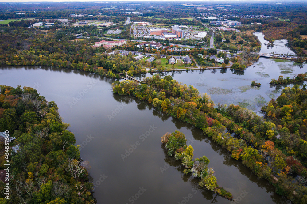 Drone of Princeton in the Autumn