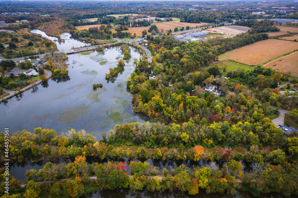 Drone of Princeton in the Autumn