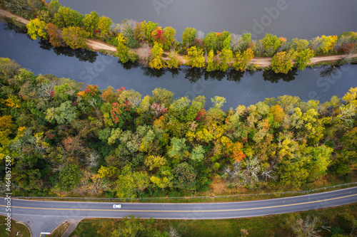 Drone of Princeton in the Autumn photo