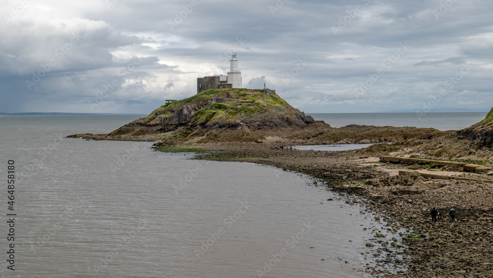 Mumbles lighthouse, Swansea, Wales, UK Mumbles lighthouse, Swansea, Wales, UK