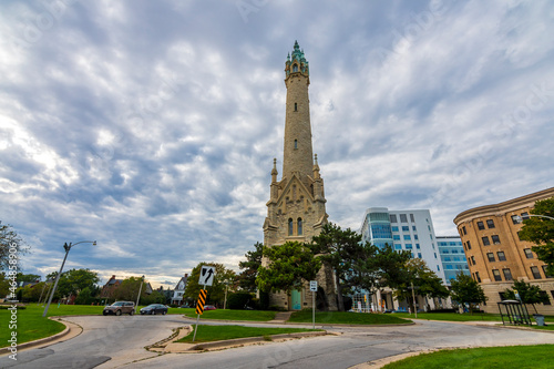 Water Tower on Gilman Triangle in Milwaukee City photo