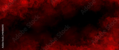 Red color smoke on black background