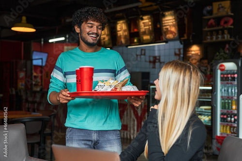 Hindu man came to a cafe to his girlfriend