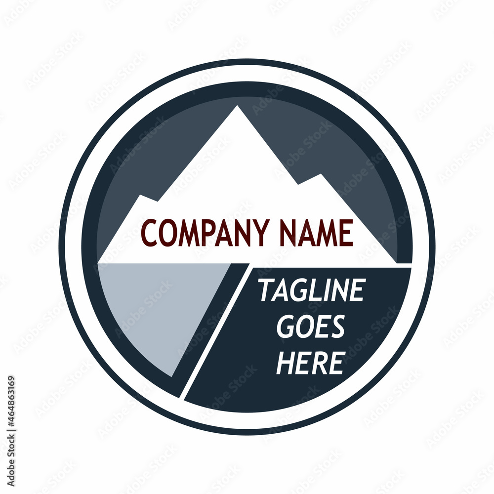 modern mountain company logo a simple flat design